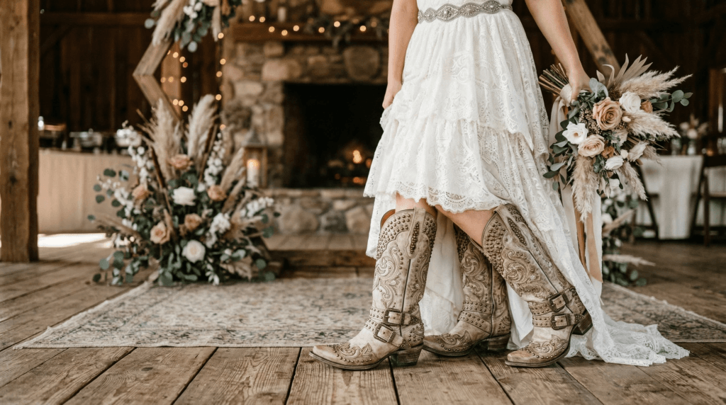 Old Gringo Belinda wedding boots with vintage Western details