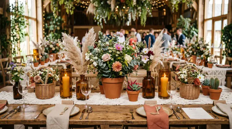 Boho wedding centerpiece ideas