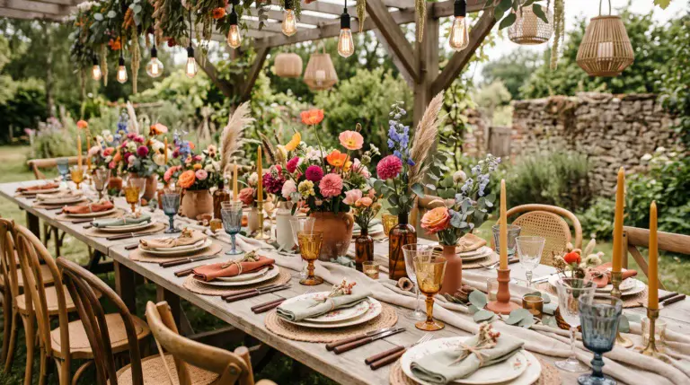 Boho Wedding Table Setting Ideas